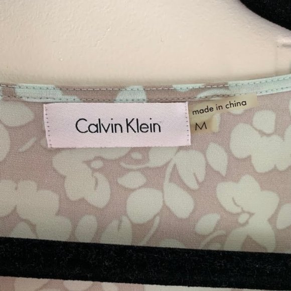 Calvin Klein layered scoop neck Size M career top - Picture 2 of 5